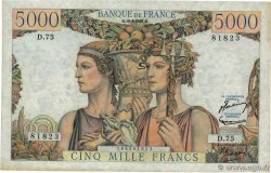 5000 Francs TERRE ET MER FRANCE  1951 F.48.05