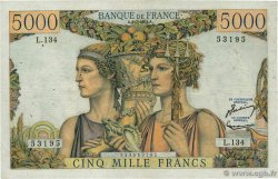 5000 Francs TERRE ET MER FRANKREICH  1953 F.48.09