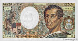 200 Francs MONTESQUIEU alphabet 101 FRANCE  1992 F.70bis.01