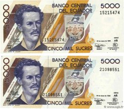 5000 Sucres Lot ECUADOR  1999 P.128c EBC