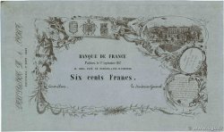 600 Francs Poitiers Essai FRANCIA  1857 F.A- AU