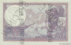 5 Francs FEMME CASQUÉE Spécimen FRANCE  1921 F.03.05Sp SUP+