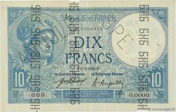 10 Francs MINERVE Spécimen FRANCE  1921 F.06.05Sp XF