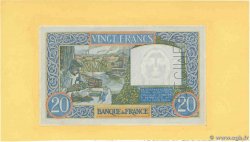 20 Francs TRAVAIL ET SCIENCE Spécimen FRANCIA  1939 F.12.01Sp q.FDC