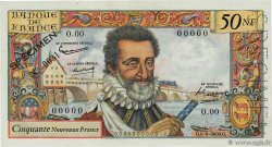 50 Nouveaux Francs HENRI IV Spécimen FRANCIA  1959 F.58.01Spn