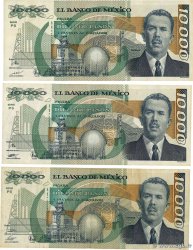 10000 Pesos Lot MEXICO  1991 P.090d BC+