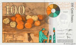 100 Francs CÉZANNE Spécimen FRANKREICH  1997 F.74.01Spn fST+