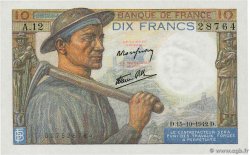 10 Francs MINEUR FRANCE  1942 F.08.04