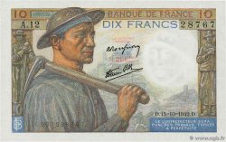 10 Francs MINEUR FRANCE  1942 F.08.04