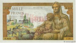 1000 Francs DÉESSE DÉMÉTER Annulé FRANCIA  1943 F.40.17