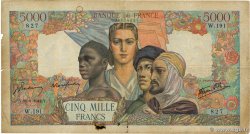 5000 Francs EMPIRE FRANÇAIS FRANCE  1944 F.47.08 VG