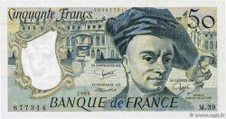 50 Francs QUENTIN DE LA TOUR FRANCIA  1984 F.67.10 FDC