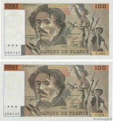 100 Francs DELACROIX imprimé en continu Faux FRANCE  1993 F.69bis.08