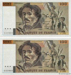 100 Francs DELACROIX imprimé en continu Faux FRANCE  1993 F.69bis.08