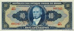 10 Cruzeiros BRAZIL  1943 P.135a UNC-