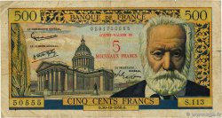 5 NF sur 500 Francs Victor HUGO FRANCIA  1958 F.52.01 RC+