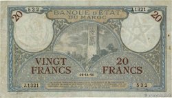 20 Francs MOROCCO  1941 P.18b F