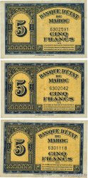 5 Francs Lot MOROCCO  1944 P.24 VF