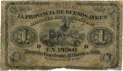 1 Peso ARGENTINE  1869 PS.0481a AB