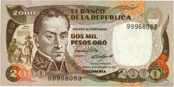 2000 Pesos Oro COLOMBIE  1985 P.430c NEUF
