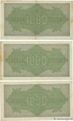 1000 Mark Consécutifs GERMANY  1922 P.076c F+