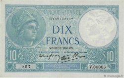 10 Francs MINERVE modifié FRANCE  1940 F.07.21 TTB+