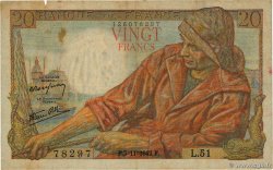 20 Francs PÊCHEUR FRANCE  1942 F.13.04 TB