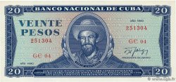 20 Pesos CUBA  1990 P.105d AU