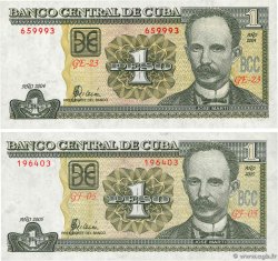 1 Peso Lot CUBA  2004 P.121d/e q.FDC