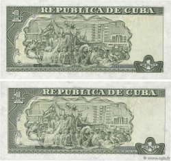 1 Peso Lot CUBA  2004 P.121d/e UNC-