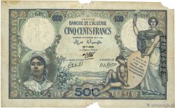 500 Francs TUNISIA  1939 P.14 q.B