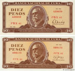 10 Pesos Remplacement CUBA  1984 P.104cr et 104dr