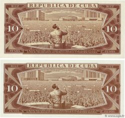 10 Pesos Remplacement CUBA  1984 P.104cr et 104dr UNC-