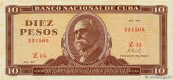 10 Pesos CUBA  1971 P.104a AU+