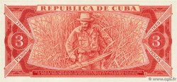 3 Pesos CUBA  1989 P.107b UNC