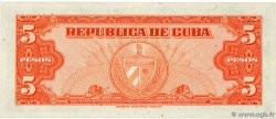 5 Pesos Petit numéro KUBA  1950 P.078b ST