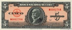 5 Pesos Petit numéro CUBA  1950 P.078b NEUF