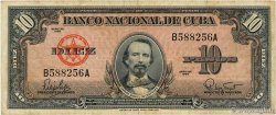 10 Pesos CUBA  1960 P.079b F