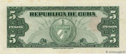 5 Pesos CUBA  1960 P.092a TTB