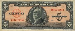 5 Pesos CUBA  1949 P.078a q.BB