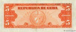 5 Pesos CUBA  1949 P.078a MBC