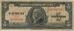 5 Pesos KUBA  1949 P.078b SGE