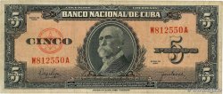 5 Pesos CUBA  1949 P.078b RC+