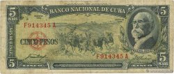 5 Pesos CUBA  1958 P.091a G