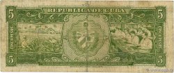 5 Pesos CUBA  1958 P.091a G