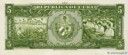 5 Pesos CUBA  1958 P.091a UNC-