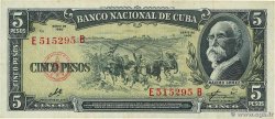 5 Pesos CUBA  1960 P.091b VF