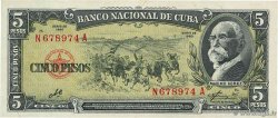 5 Pesos CUBA  1960 P.091b XF