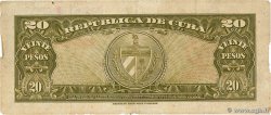 20 Pesos  CUBA  1958 P.080b B+