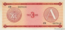 3 Pesos CUBA  1985 P.FX02 AU